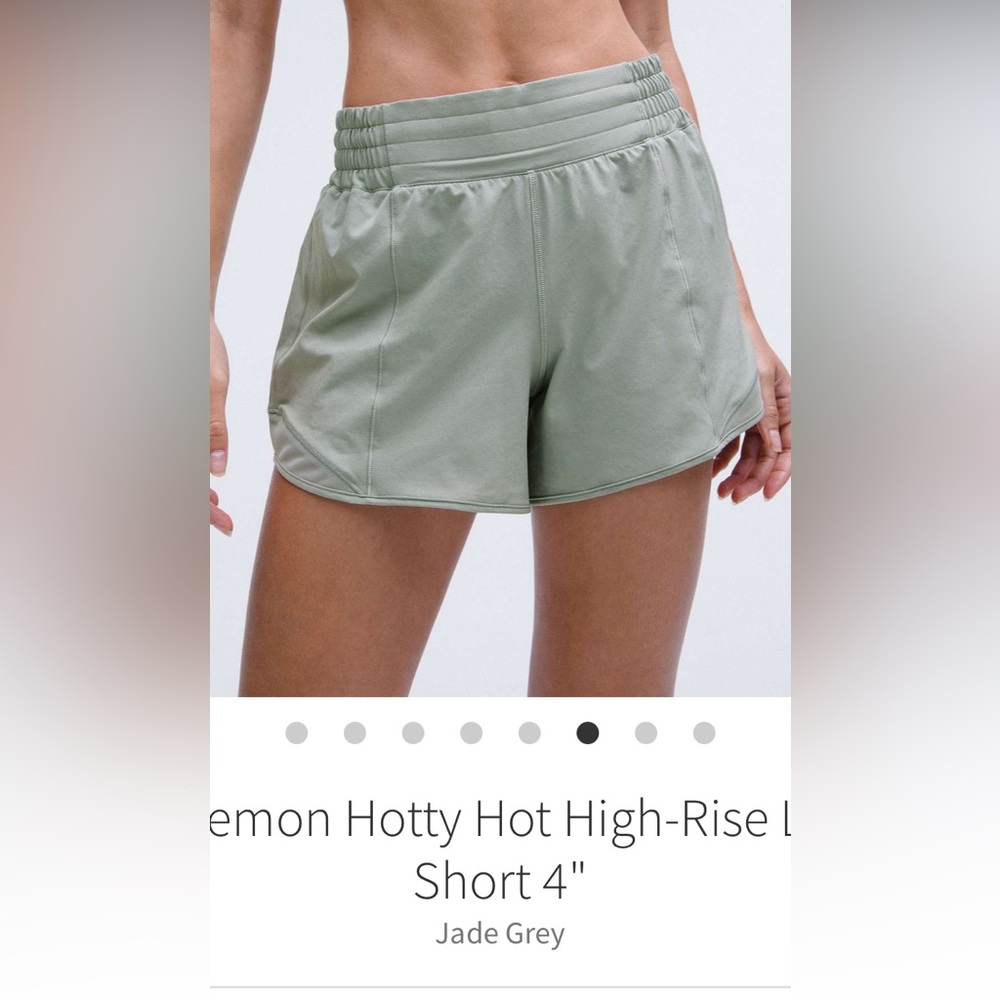 Lululemon hotty hot hr 4 inch Jade Gray Shorts